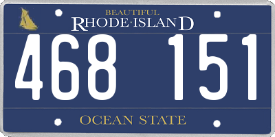 RI license plate 468151