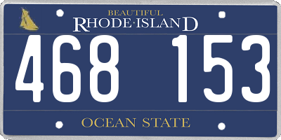 RI license plate 468153