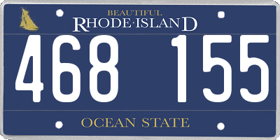 RI license plate 468155