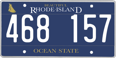 RI license plate 468157