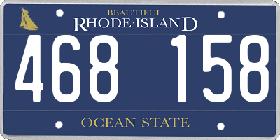 RI license plate 468158