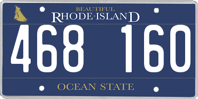 RI license plate 468160
