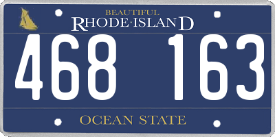 RI license plate 468163