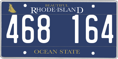 RI license plate 468164