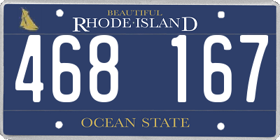 RI license plate 468167