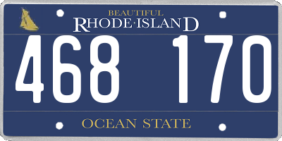 RI license plate 468170