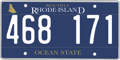 RI license plate 468171