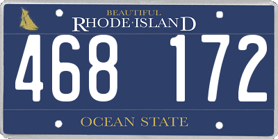RI license plate 468172