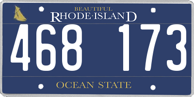 RI license plate 468173