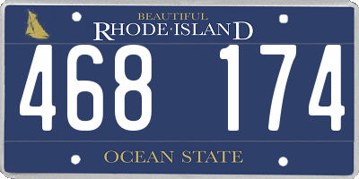 RI license plate 468174