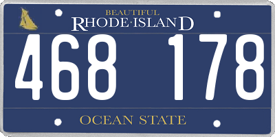 RI license plate 468178