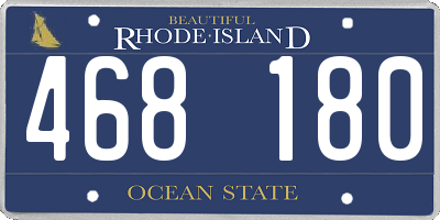 RI license plate 468180