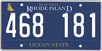 RI license plate 468181