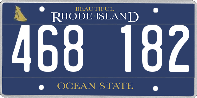 RI license plate 468182