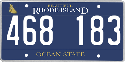 RI license plate 468183