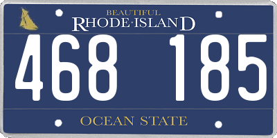 RI license plate 468185
