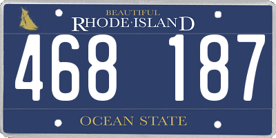RI license plate 468187