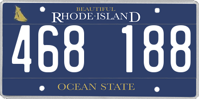RI license plate 468188