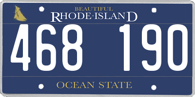 RI license plate 468190