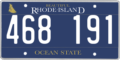 RI license plate 468191