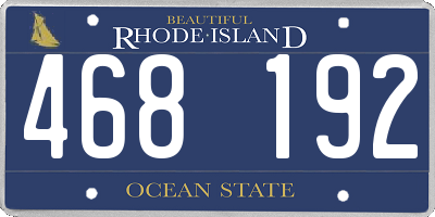 RI license plate 468192