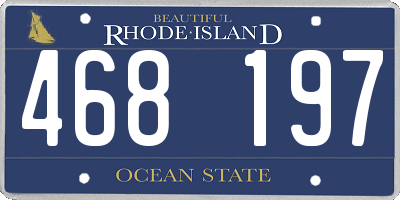 RI license plate 468197