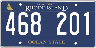 RI license plate 468201