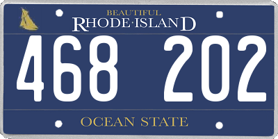 RI license plate 468202