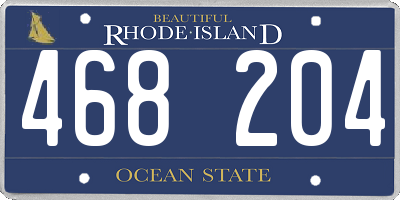 RI license plate 468204