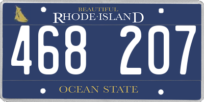 RI license plate 468207