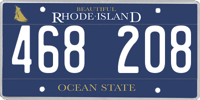 RI license plate 468208