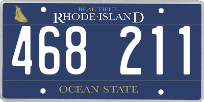 RI license plate 468211