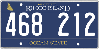 RI license plate 468212