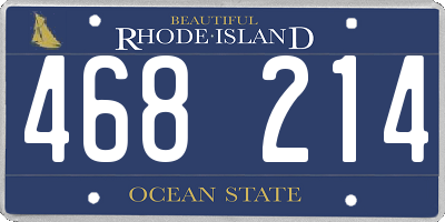 RI license plate 468214