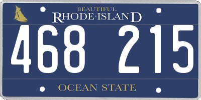 RI license plate 468215