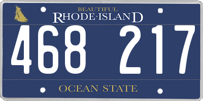 RI license plate 468217