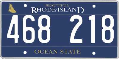 RI license plate 468218