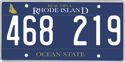 RI license plate 468219
