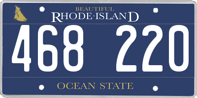RI license plate 468220