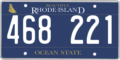 RI license plate 468221