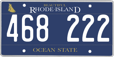 RI license plate 468222