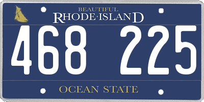 RI license plate 468225