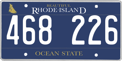 RI license plate 468226