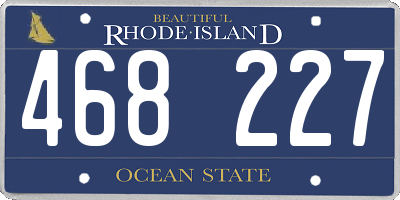 RI license plate 468227
