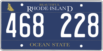 RI license plate 468228