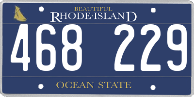 RI license plate 468229