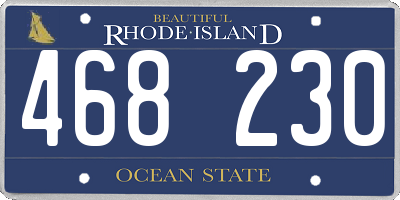 RI license plate 468230