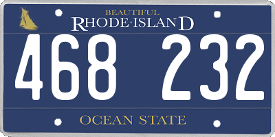 RI license plate 468232