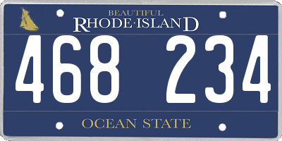 RI license plate 468234