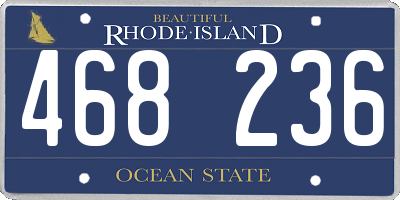 RI license plate 468236